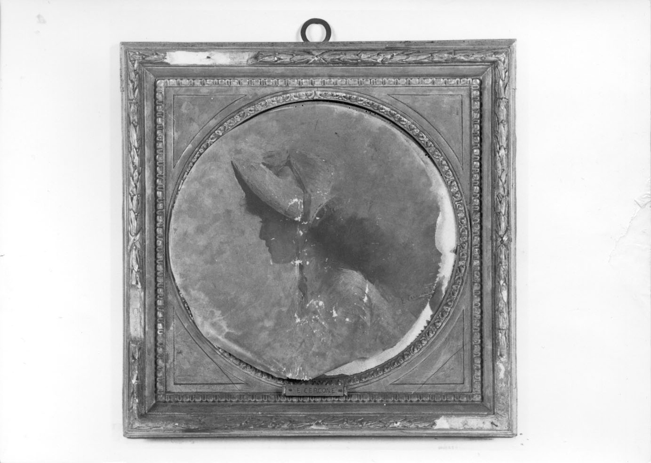 ritratto di donna (dipinto, opera isolata) di Cercone Ettore (ultimo quarto sec. XIX)