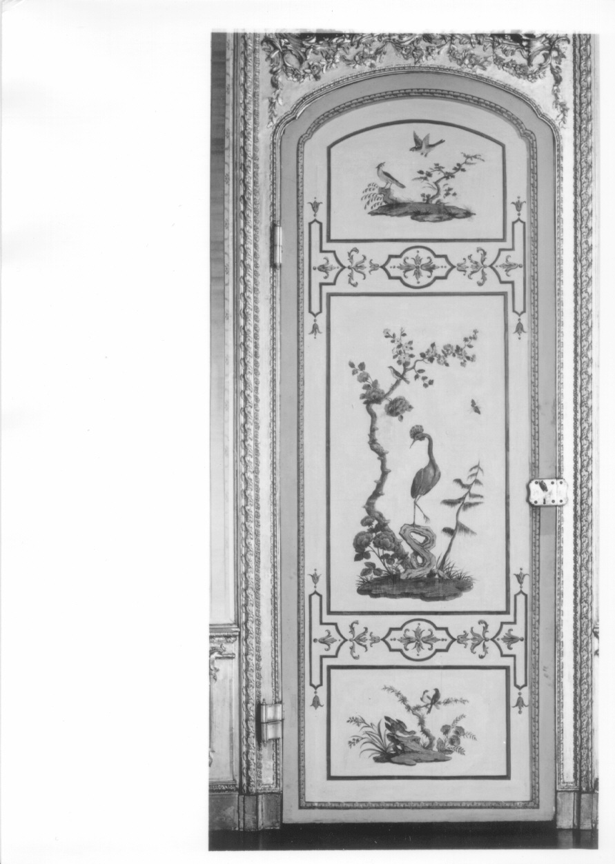 motivi decorativi vegetali e animali (porta, elemento d'insieme) - ambito piemontese (seconda metà sec. XVIII)