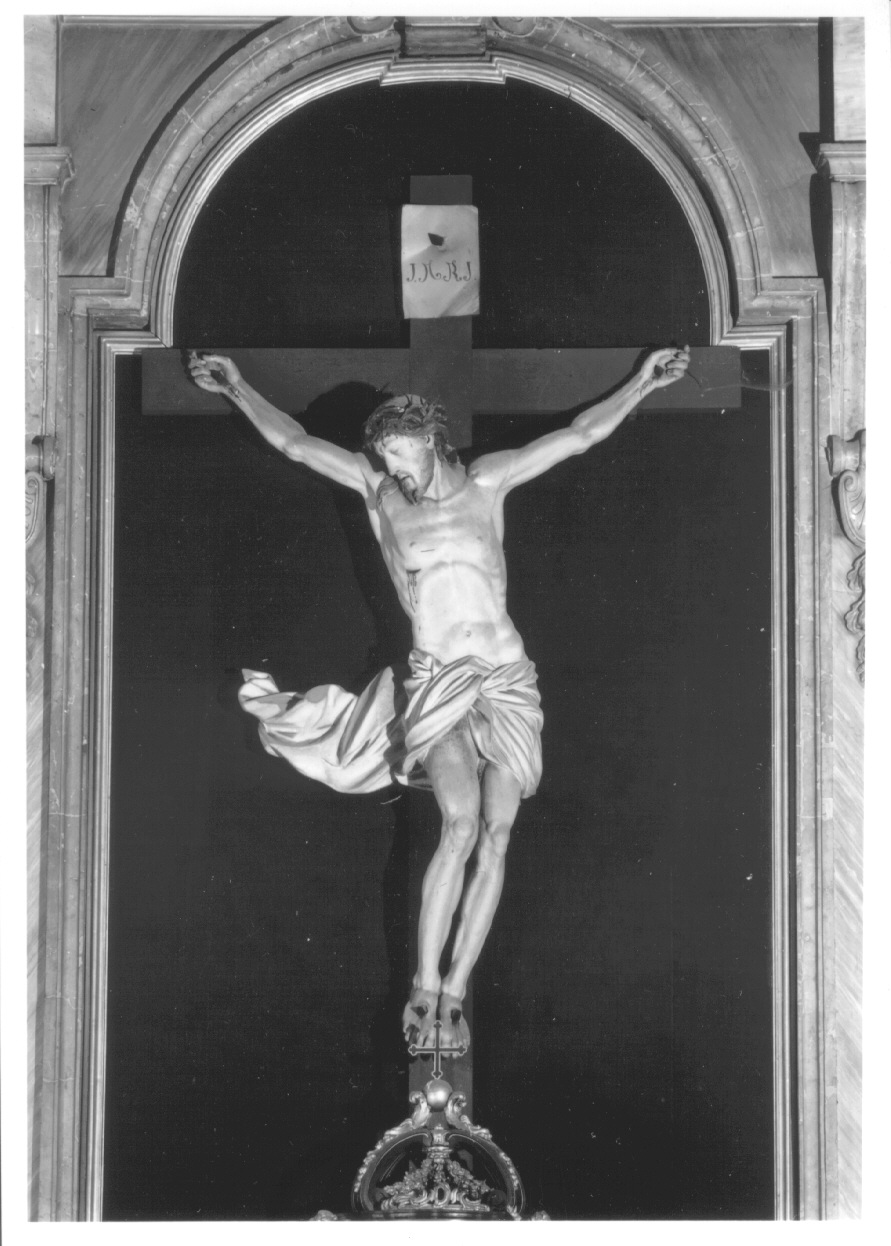 Cristo crocifisso (crocifisso, opera isolata) di Plura Carlo Giuseppe (secondo quarto sec. XVIII)