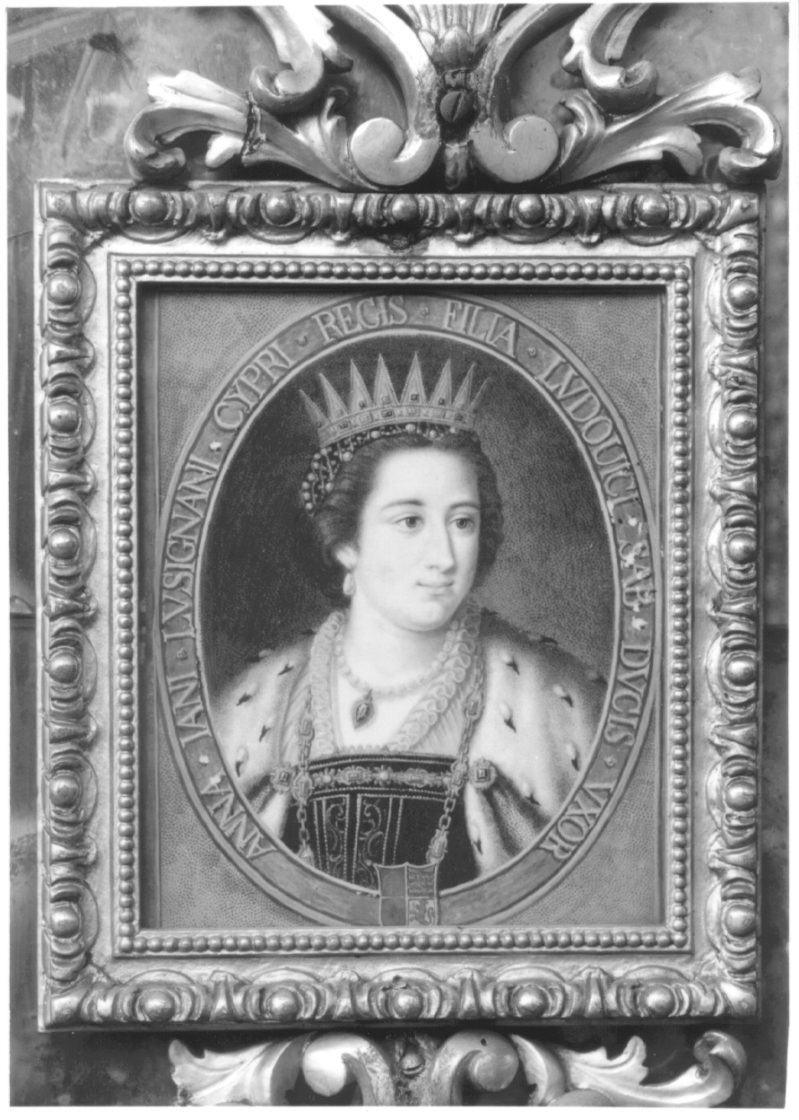 ritratto di Anna di Cipro (miniatura, opera isolata) di Lavy Giuseppe (terzo quarto sec. XVIII)