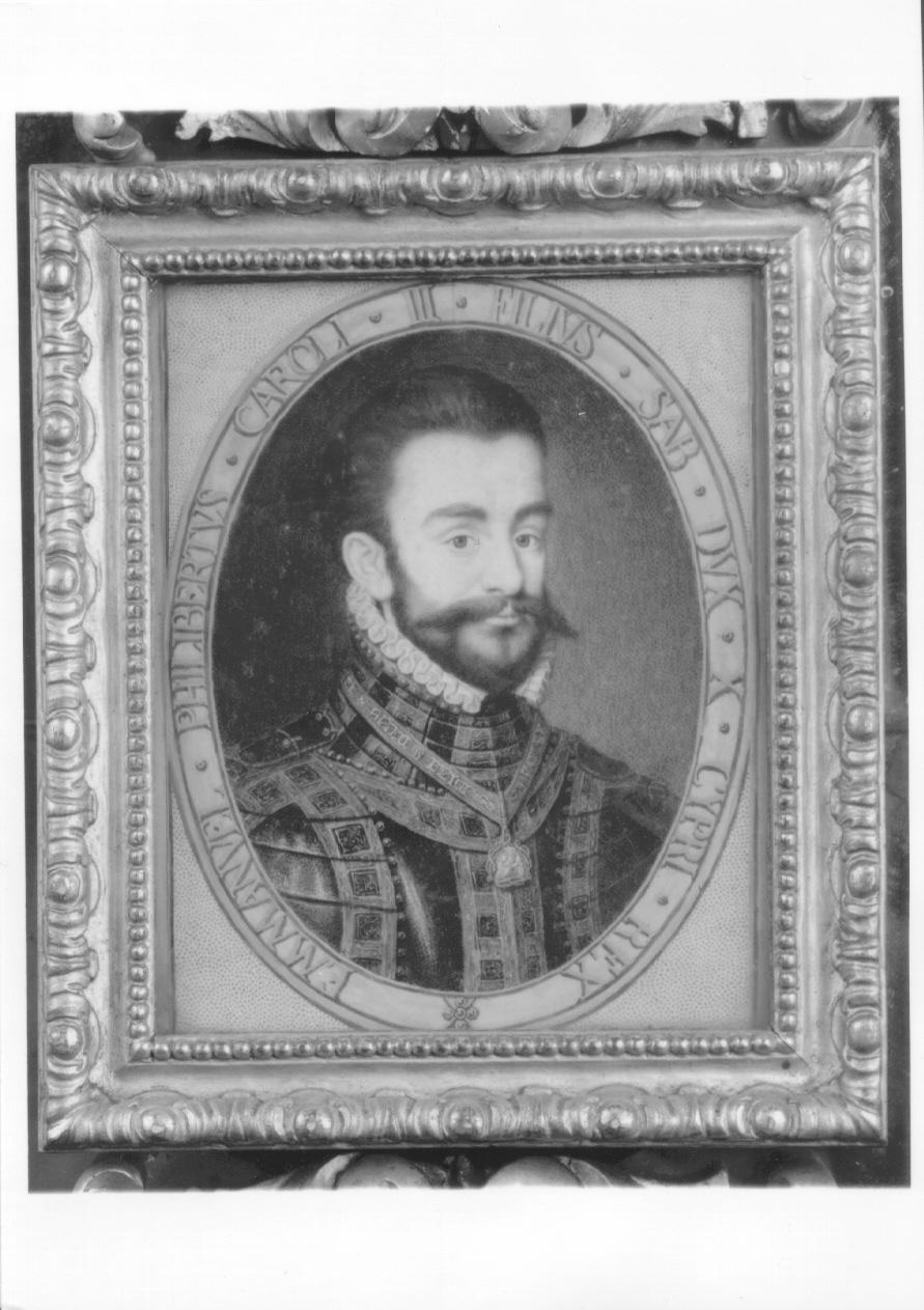 ritratto di Emanuele Filiberto di Savoia (miniatura, opera isolata) di Lavy Giuseppe (terzo quarto sec. XVIII)