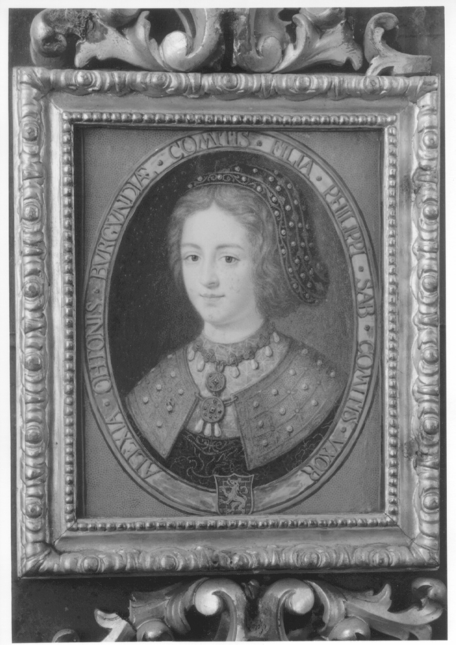 ritratto di Alessia di Borgogna (miniatura, opera isolata) di Lavy Giuseppe (terzo quarto sec. XVIII)