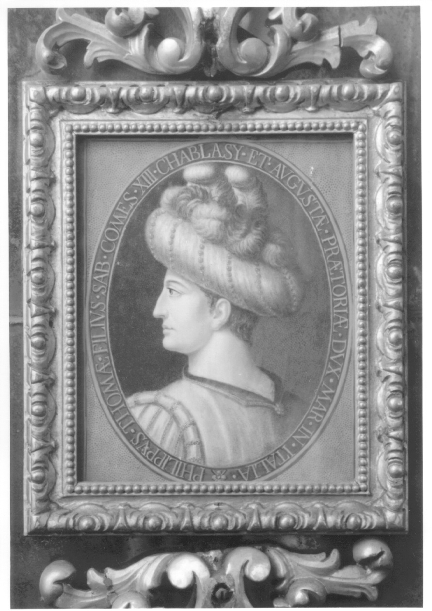 ritratto di Filippo I di Savoia (miniatura, opera isolata) di Lavy Giuseppe (terzo quarto sec. XVIII)