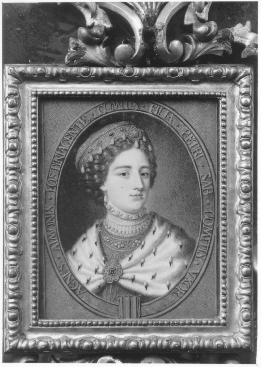 ritratto di Agnese di Savoia (miniatura, opera isolata) di Lavy Giuseppe (terzo quarto sec. XVIII)