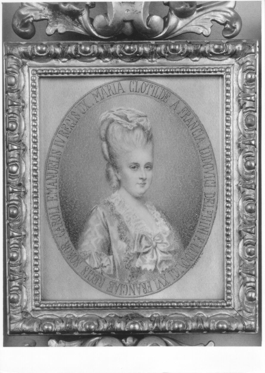 ritratto di Maria Clotilde di Savoia (miniatura, opera isolata) di Grassis Giuseppe (primo quarto sec. XX)