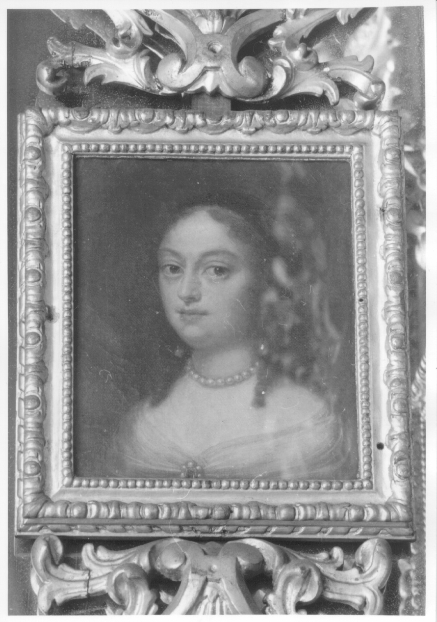 ritratto di donna (miniatura, opera isolata) - ambito franco-piemontese (terzo quarto sec. XVII)