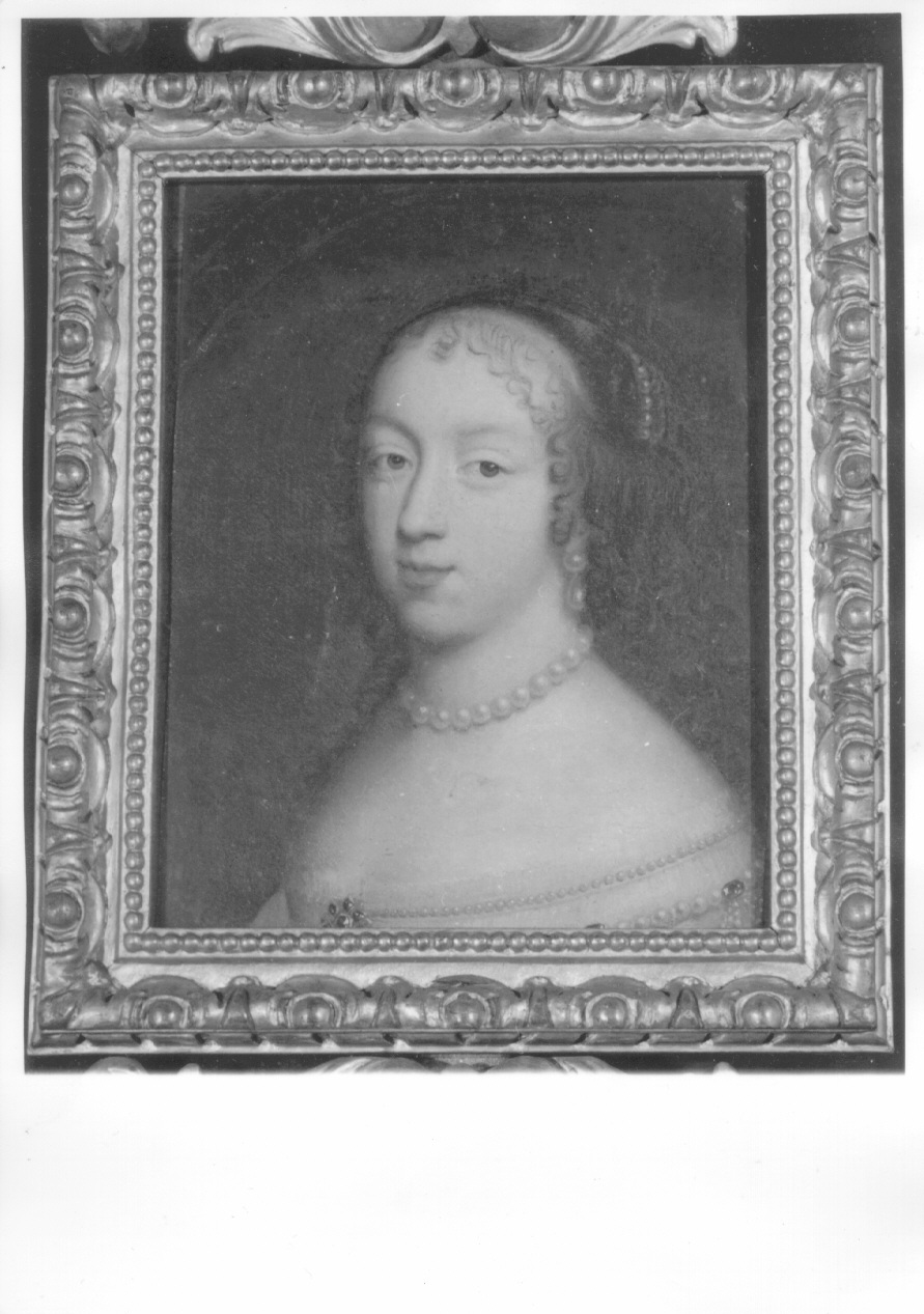 ritratto di Elisabetta d'Orleans (miniatura, opera isolata) - ambito francese (terzo quarto sec. XVII)