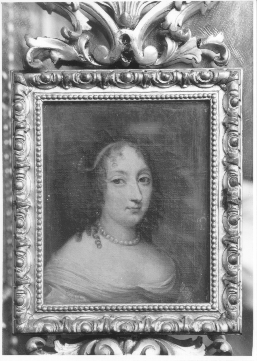 ritratto di Giulia di Saluzzo (miniatura, opera isolata) - ambito franco-piemontese (terzo quarto sec. XVII)