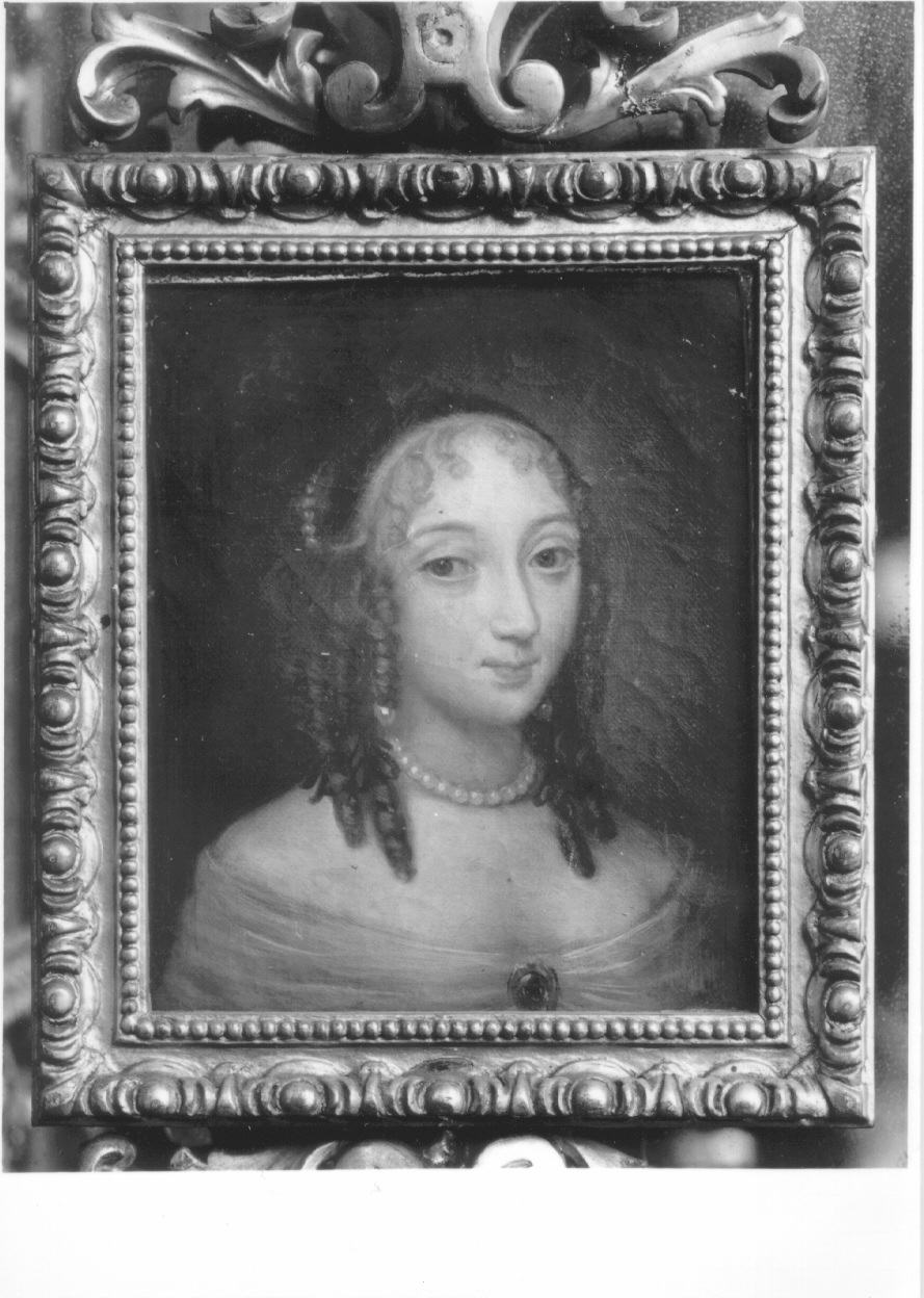 ritratto di Lucrezia Provana (miniatura, opera isolata) - ambito franco-piemontese (terzo quarto sec. XVII)