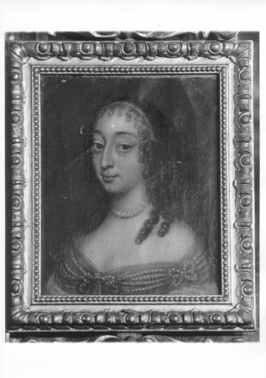 ritratto di Maria Violante di Valperga (miniatura, opera isolata) - ambito francese (terzo quarto sec. XVII)