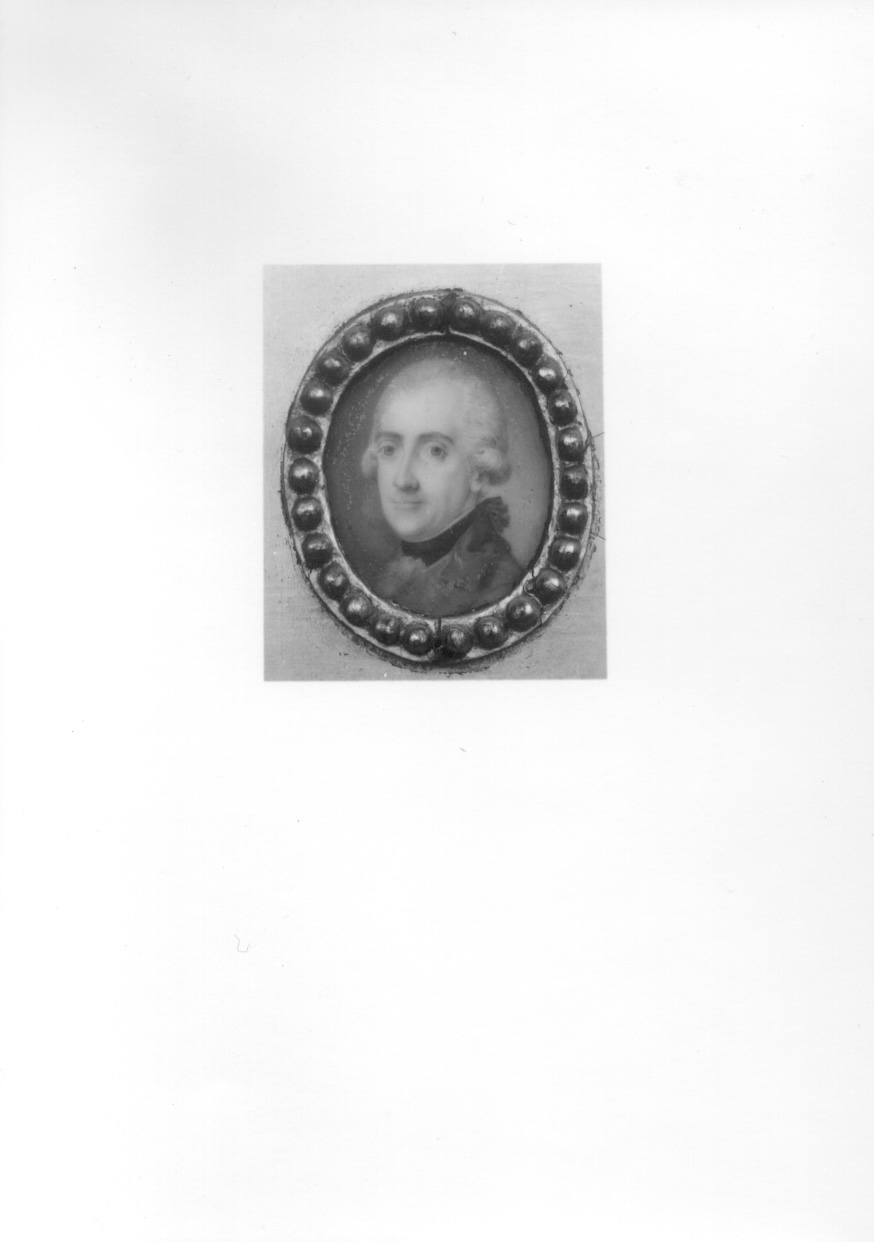 ritratto d'uomo (miniatura, elemento d'insieme) - ambito piemontese (prima metà sec. XIX)