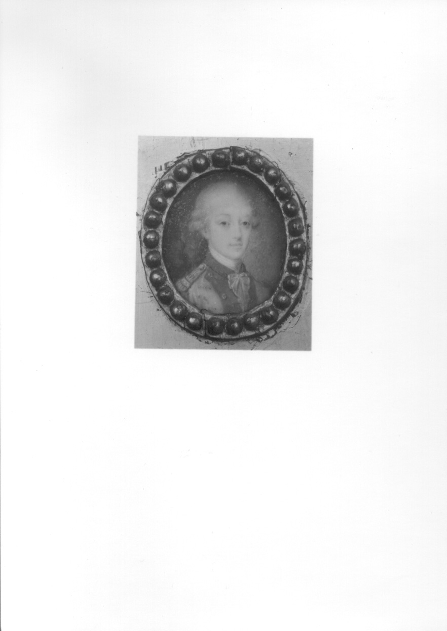 ritratto d'uomo (miniatura, elemento d'insieme) - ambito piemontese (prima metà sec. XIX)