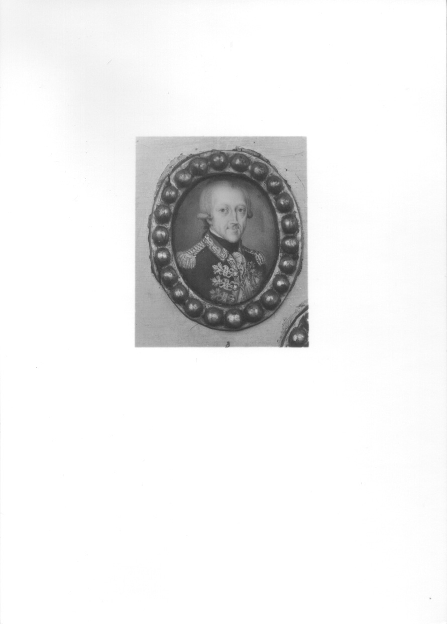 ritratto di Vittorio Emanuele I di Savoia (miniatura, elemento d'insieme) - ambito piemontese (prima metà sec. XIX)