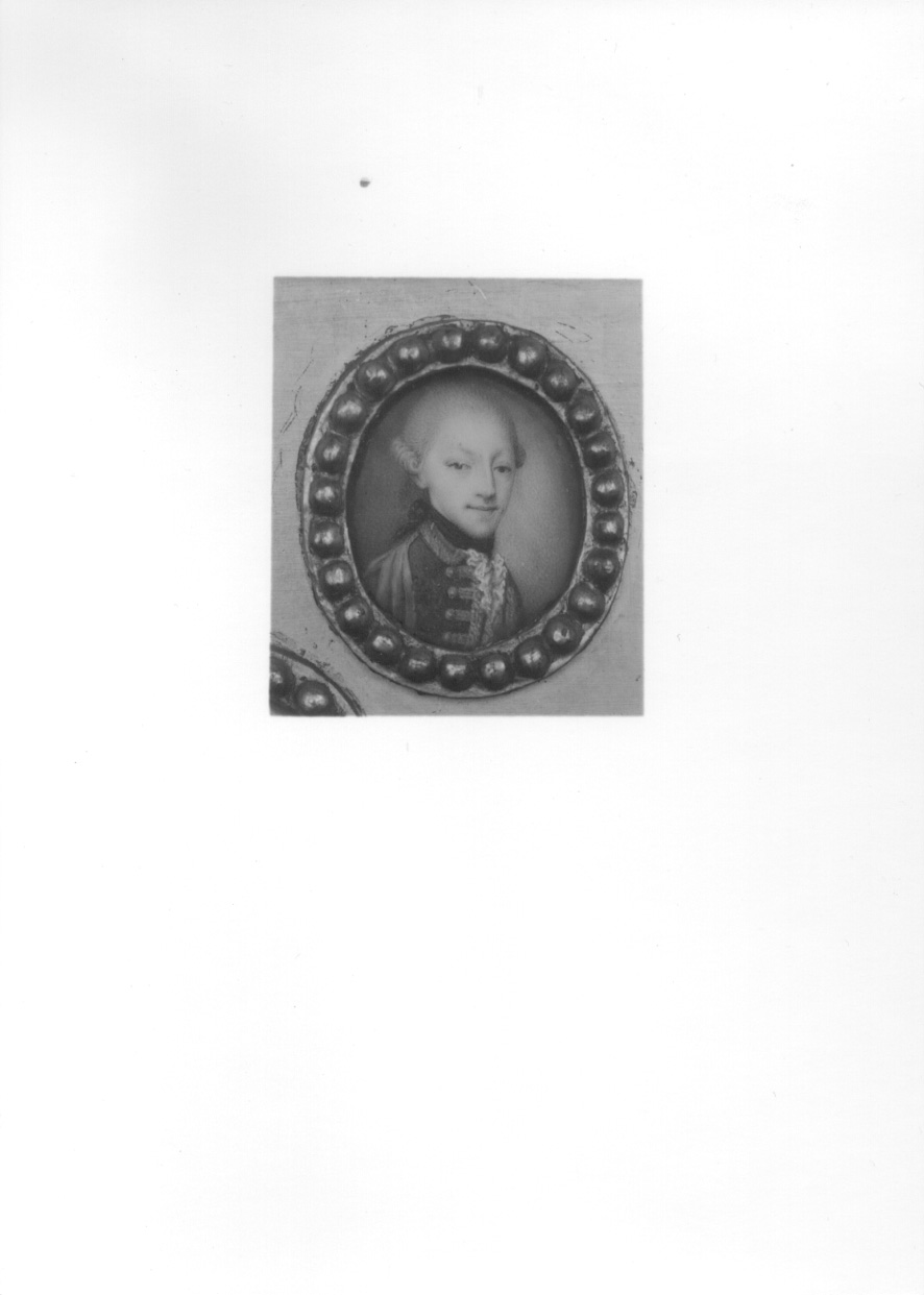 ritratto di Carlo Emanuele IV di Savoia (miniatura, elemento d'insieme) - ambito piemontese (prima metà sec. XIX)