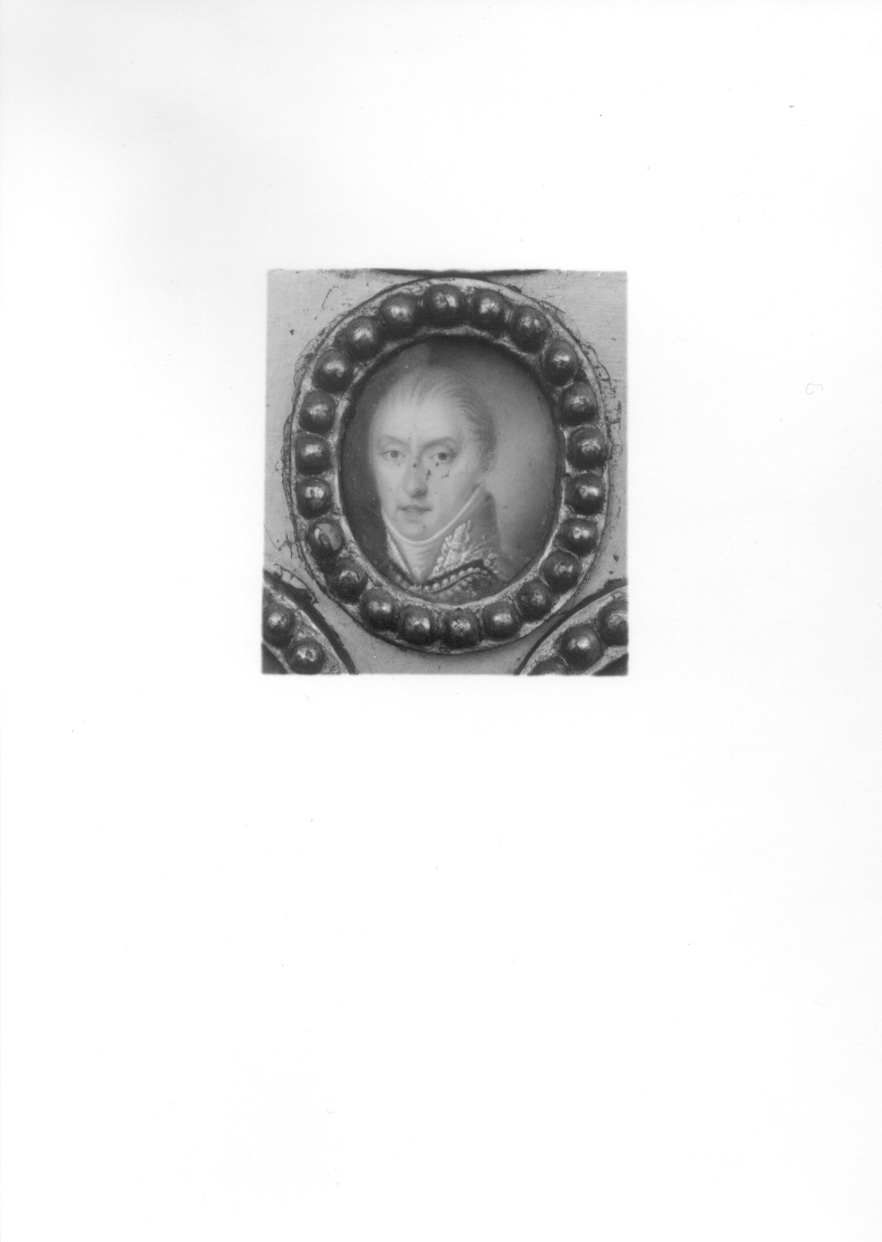 ritratto di Carlo felice di Savoia (miniatura, elemento d'insieme) - ambito piemontese (prima metà sec. XIX)