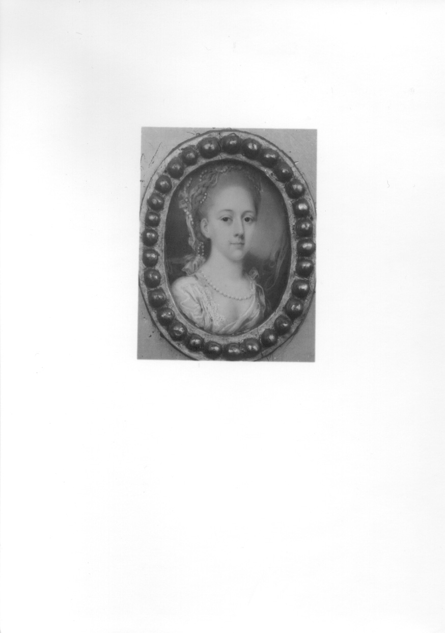 ritratto di Eleonora Maria Teresa di Savoia (miniatura, elemento d'insieme) - ambito piemontese (prima metà sec. XIX)