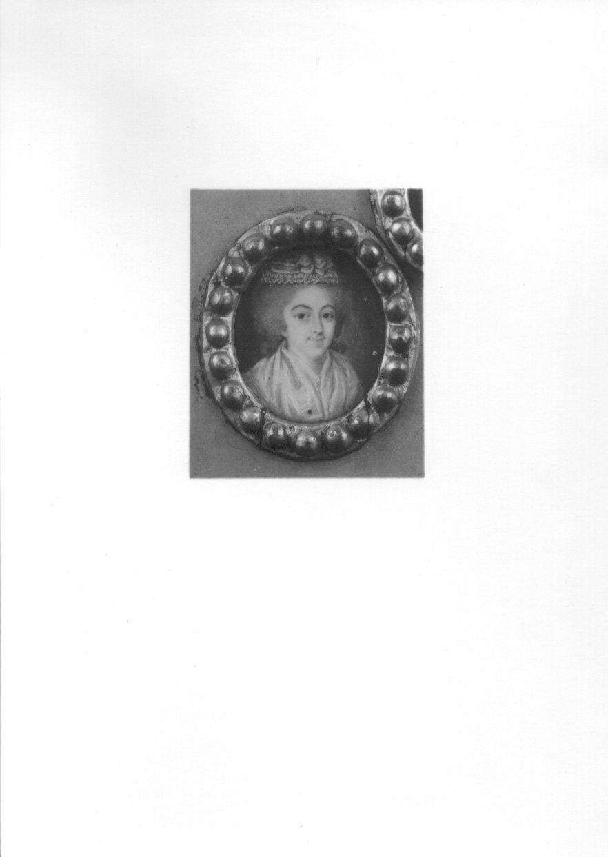 ritratto di Marianna di Savoia duchessa del Chiablese (miniatura, elemento d'insieme) - ambito piemontese (prima metà sec. XIX)