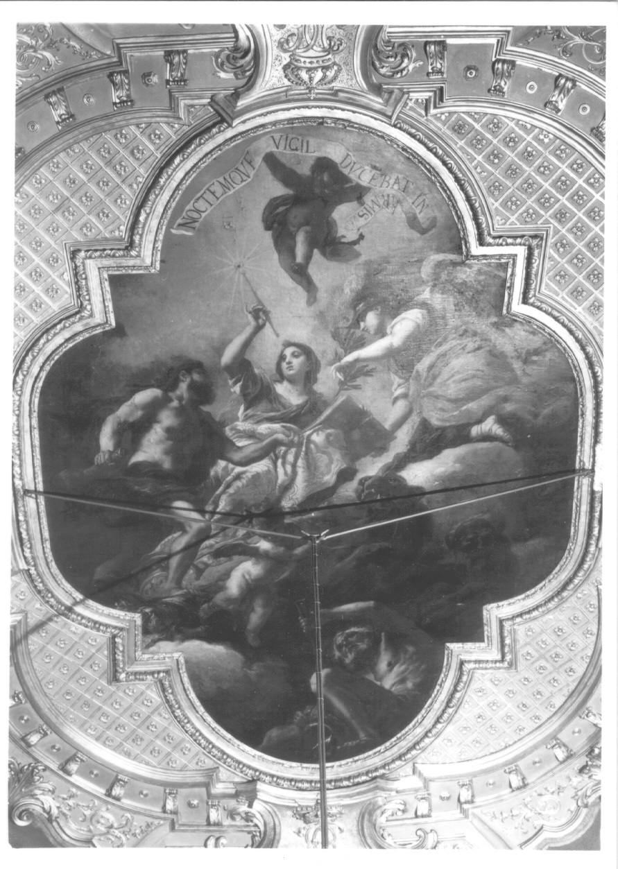 APOTEOSI DI UN EROE, Ercole accolto dalla Divina Sapienza e da Minerva (dipinto, elemento d'insieme) di Seyter Daniel (ultimo quarto sec. XVII)