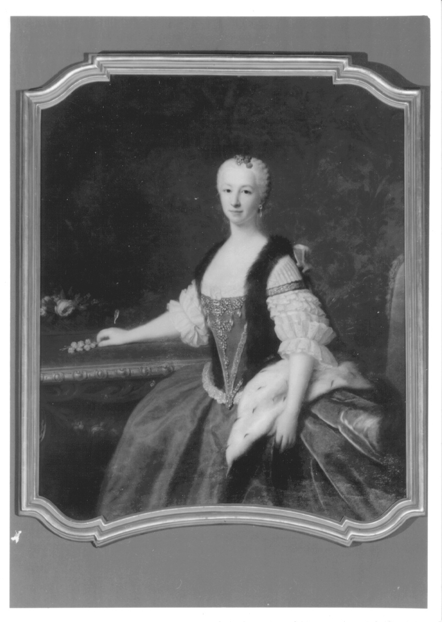 ritratto di Eleonora Maria Teresa di Savoia (sovrapporta, opera isolata) di Duprà Domenico (maniera) (metà sec. XVIII)