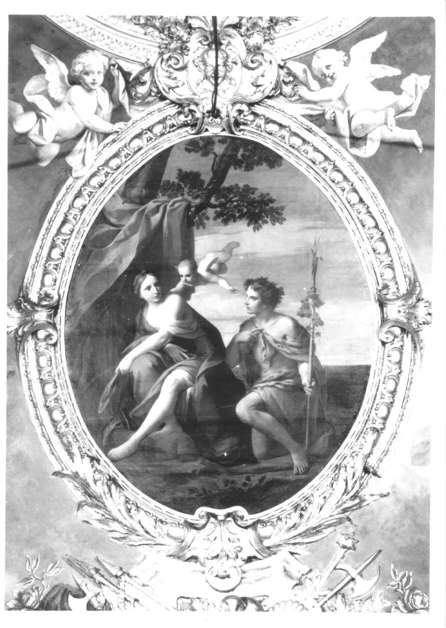 Bacco e Arianna (dipinto, elemento d'insieme) di Franceschini Marcantonio (attribuito) (ultimo quarto sec. XVII)