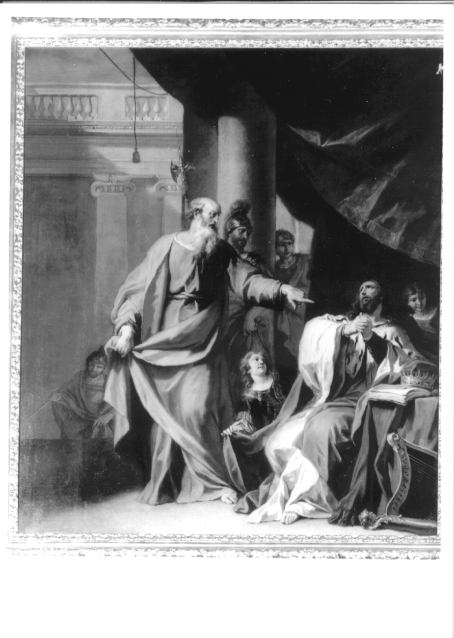 Davide rimproverato dal profeta Nathan, David penitente (dipinto, opera isolata) di Ricci Sebastiano (secondo quarto sec. XVIII)