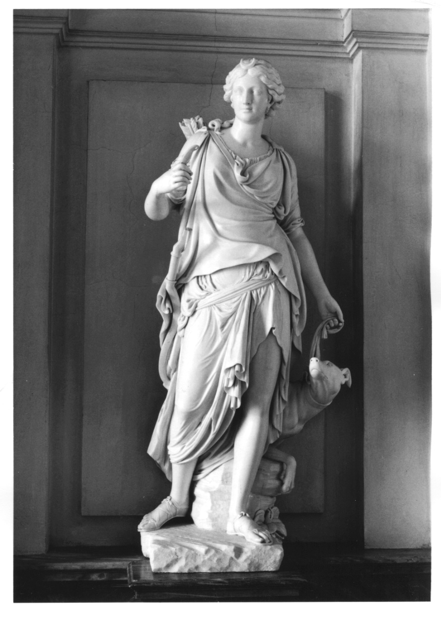 DIANA CACCIATRICE (statua, opera isolata) di Bernero Giovanni Battista (terzo quarto sec. XVIII)