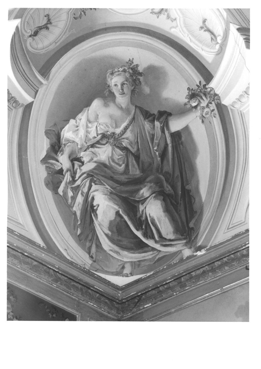 PRIMAVERA (soffitto dipinto, elemento d'insieme) di Crosato Giovanni Battista, Mengozzi Colonna Girolamo (secondo quarto sec. XVIII)