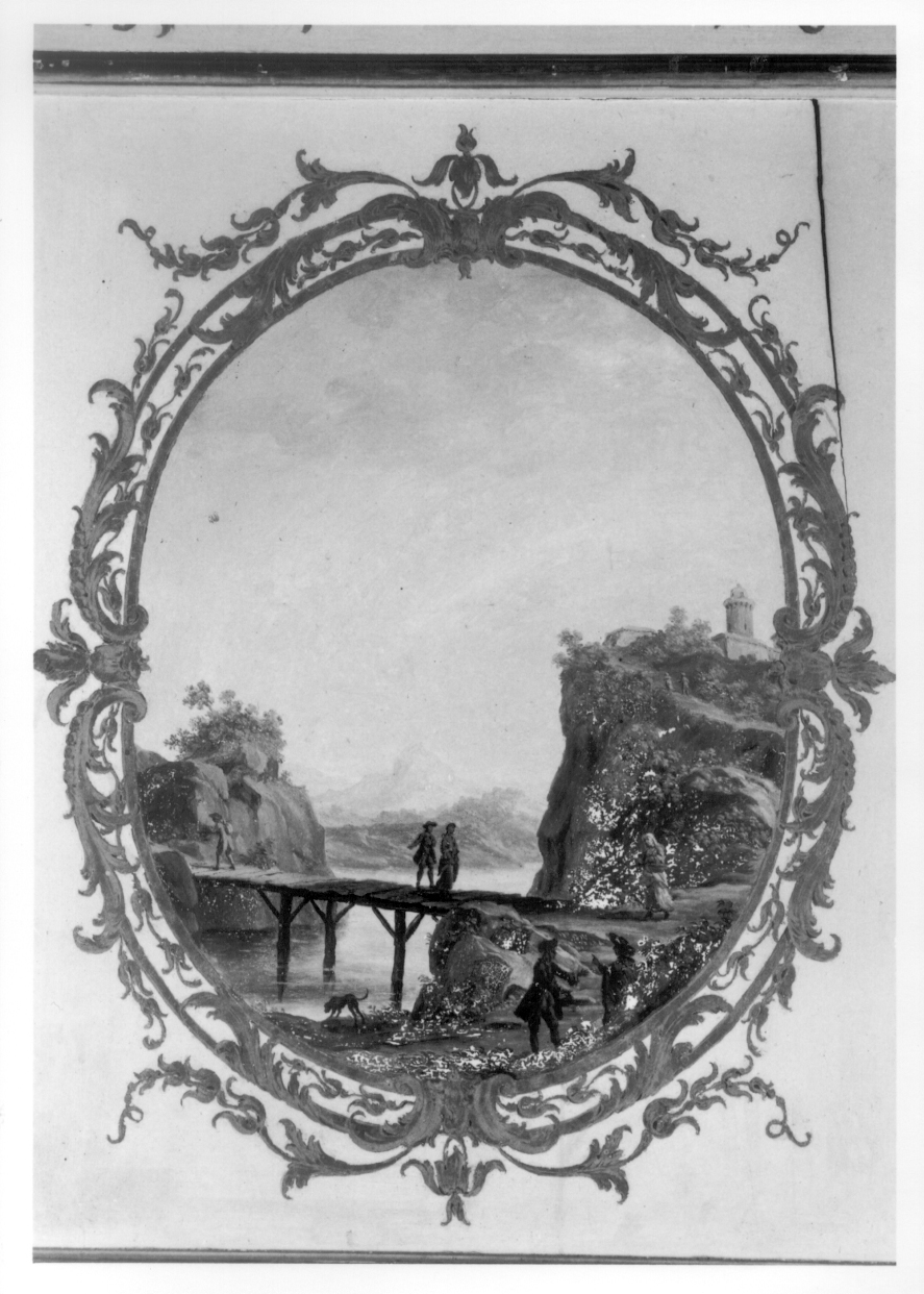 paesaggio fluviale (elemento decorativo, elemento d'insieme) di Alberoni Giovanni Battista - ambito piemontese (metà sec. XVIII)