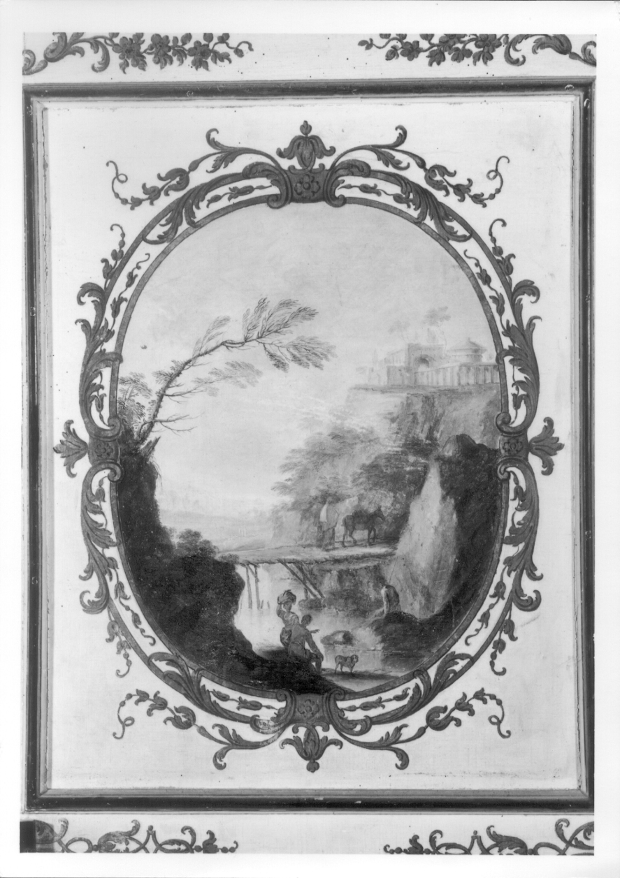 PAESAGGIO FLUVIALE (elemento decorativo, elemento d'insieme) di Alberoni Giovanni Battista - ambito piemontese (metà sec. XVIII)