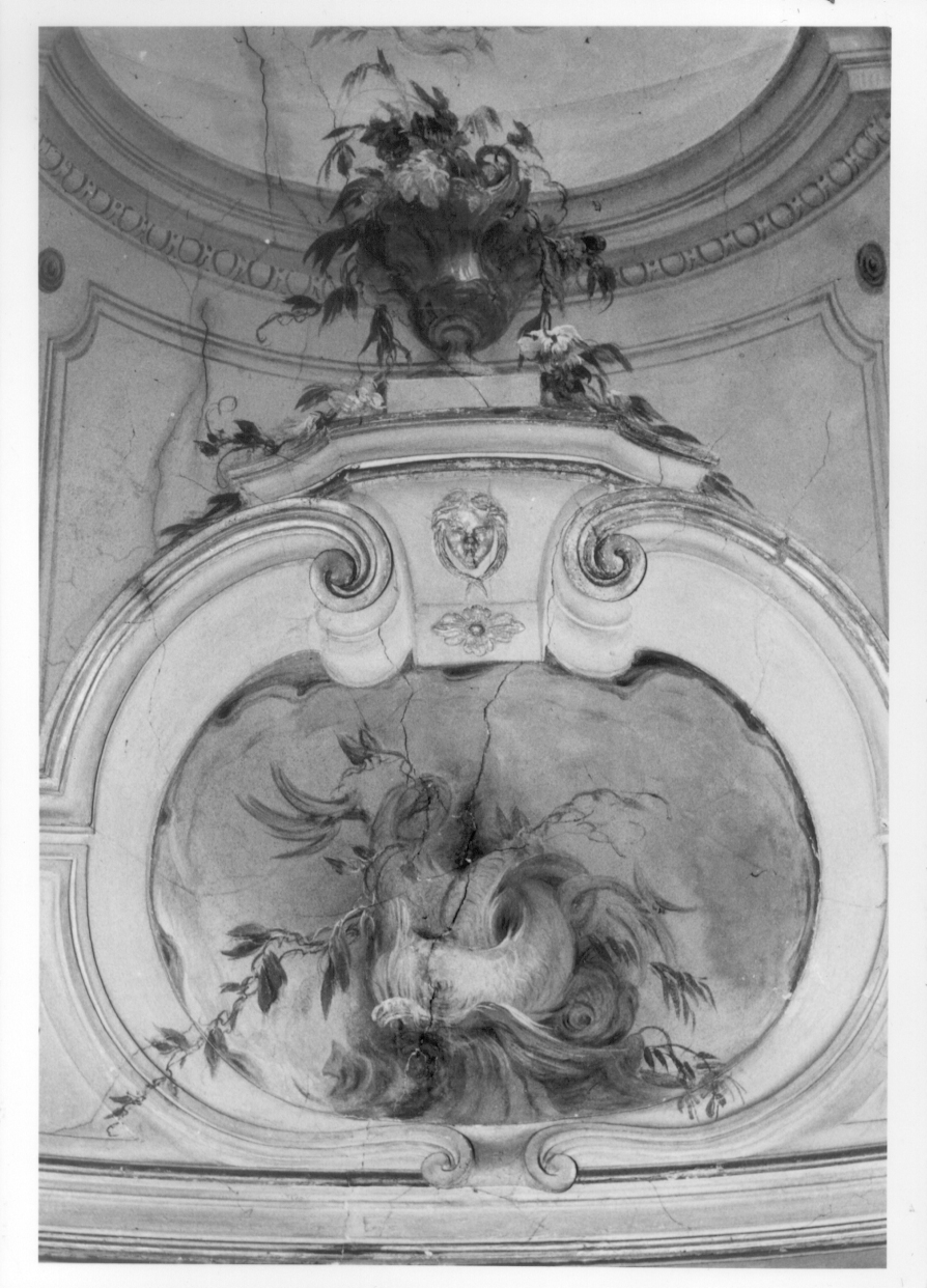 MOTIVI DECORATIVI VEGETALI (soffitto dipinto, opera isolata) di Antoniani Francesco, Perego Gaetano - bottega piemontese (metà sec. XVIII)
