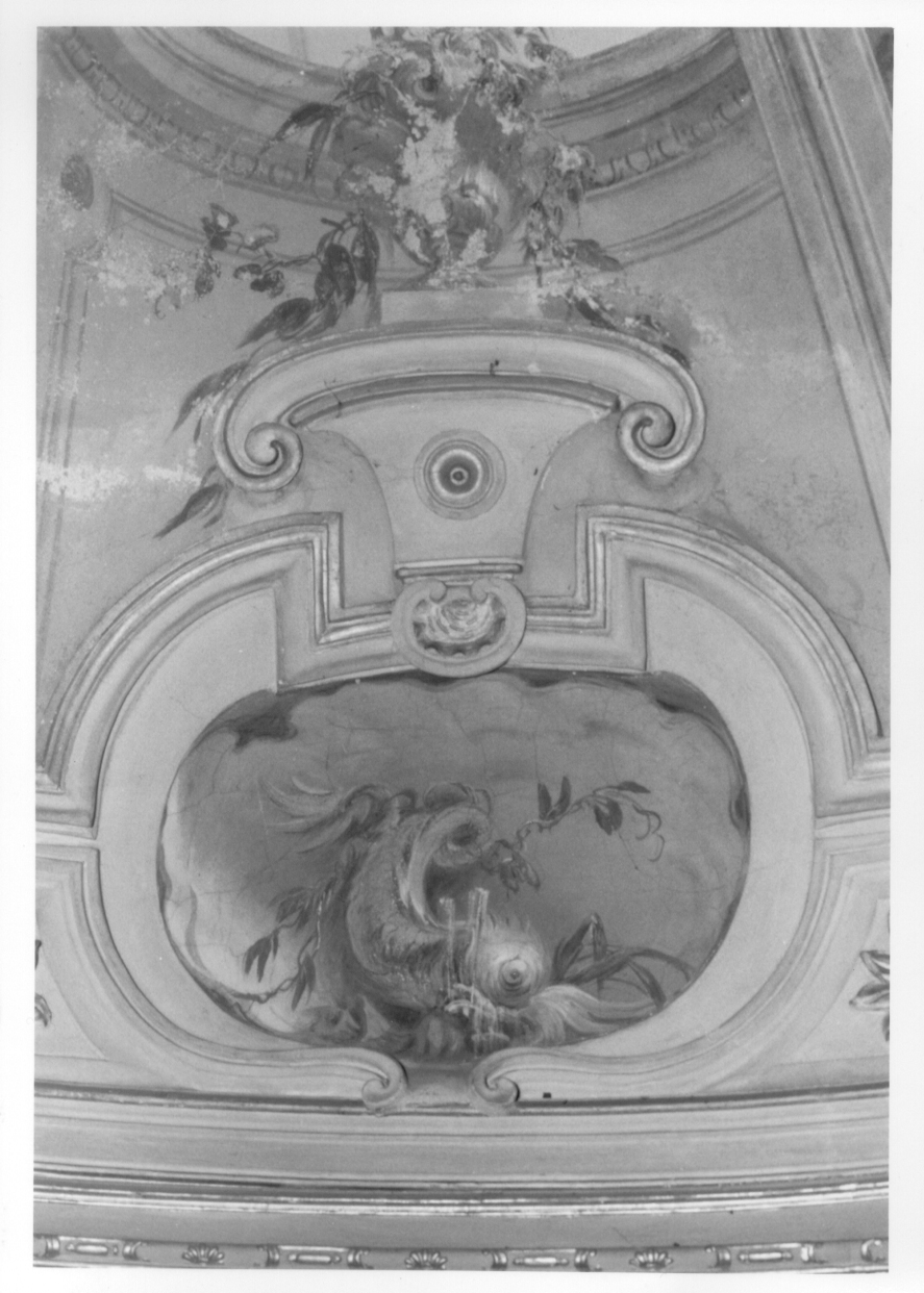 MOTIVI DECORATIVI VEGETALI (soffitto dipinto, opera isolata) di Antoniani Francesco, Perego Gaetano - bottega piemontese (metà sec. XVIII)