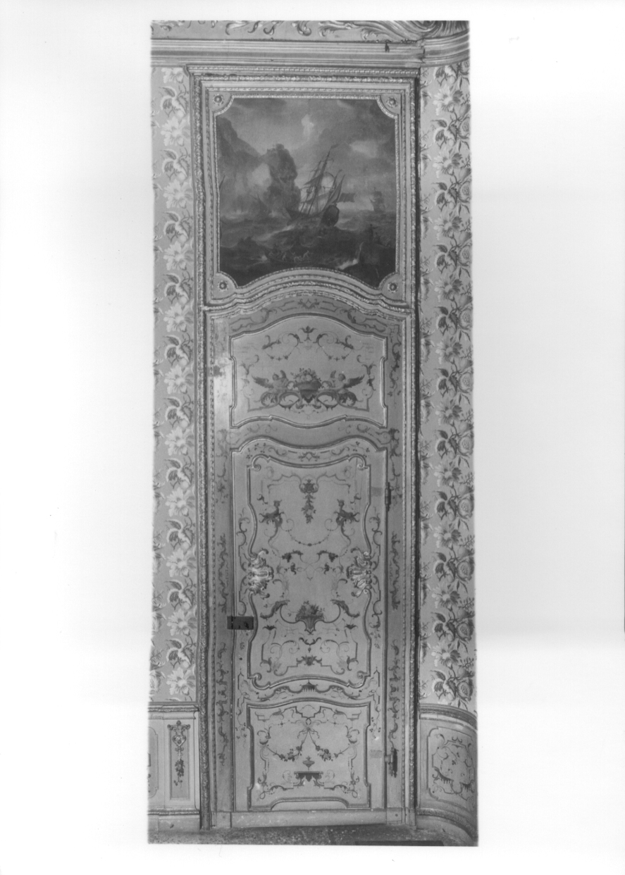 GROTTESCHE (mostra di porta, serie) di Pozzo Giovanni Pietro, Pozzo Pietro Antonio - bottega piemontese (metà sec. XVIII)