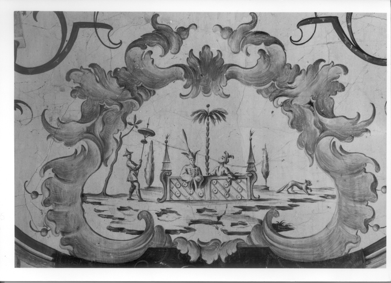 GROTTESCHE (soffitto dipinto, opera isolata) di Pozzo Giovanni Pietro, Pozzo Pietro Antonio (metà sec. XVIII)