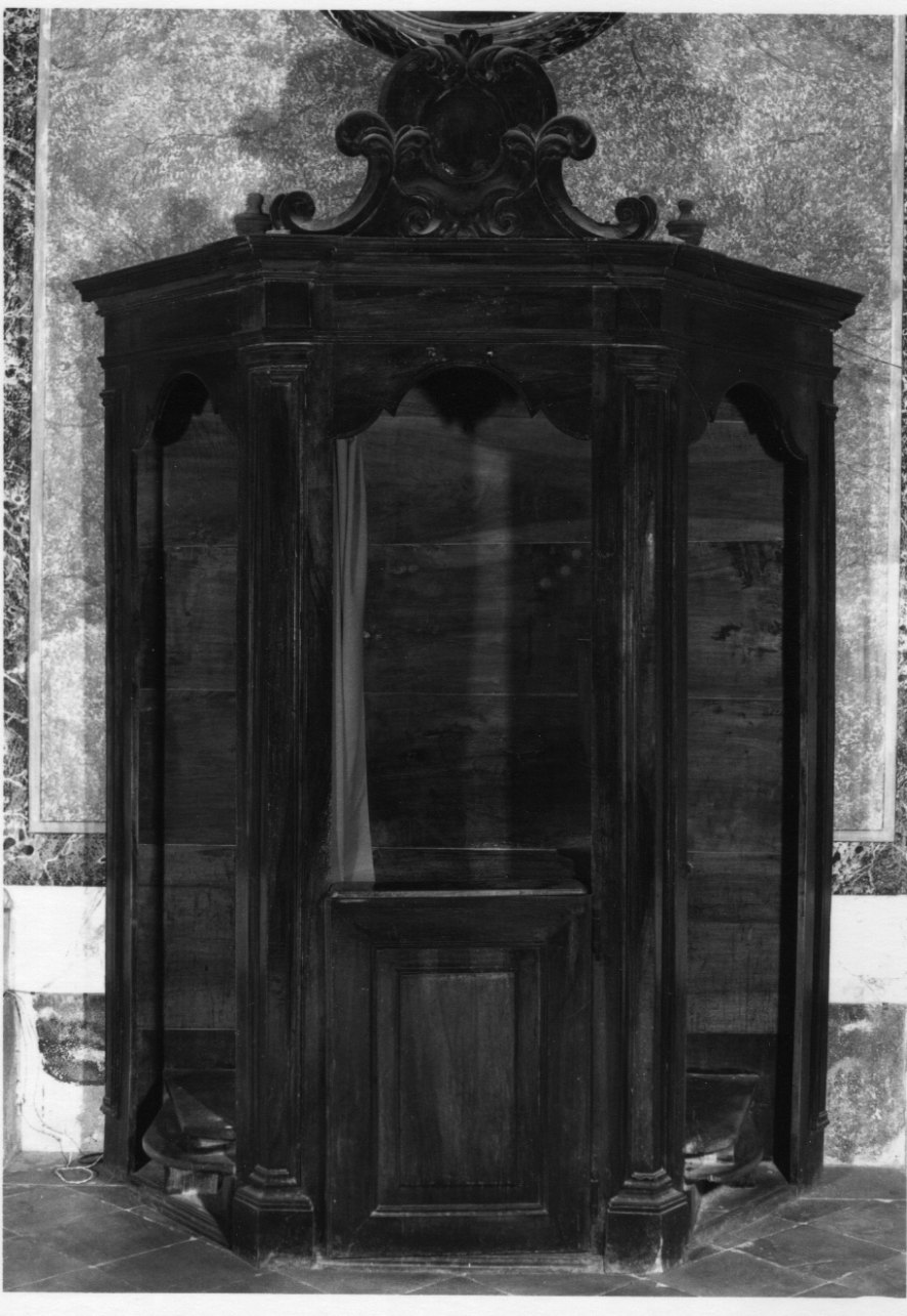 confessionale, opera isolata - ambito monregalese (seconda metà sec. XIX)