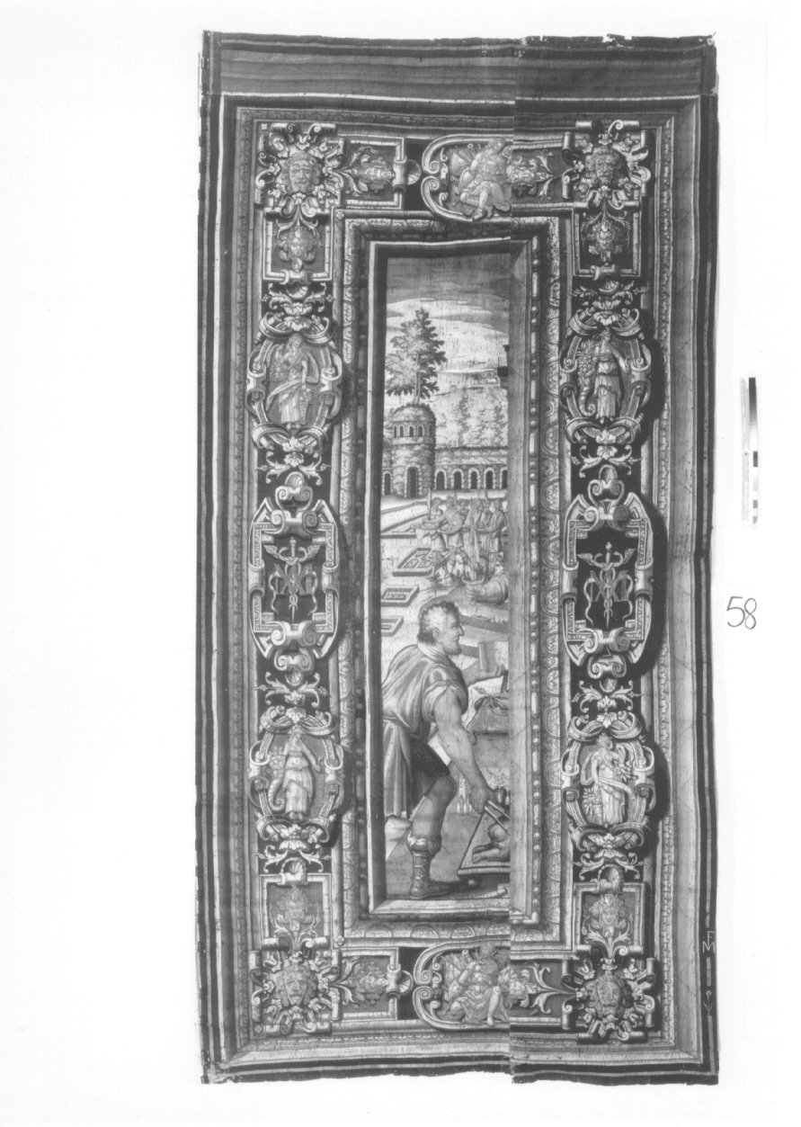 Festino (arazzo, frammento) di De Maecht Philippe, Caron Antoine, Lerambert Henri (e aiuti) - manifattura di Faubourg Saint-Marcel (primo quarto sec. XVII)