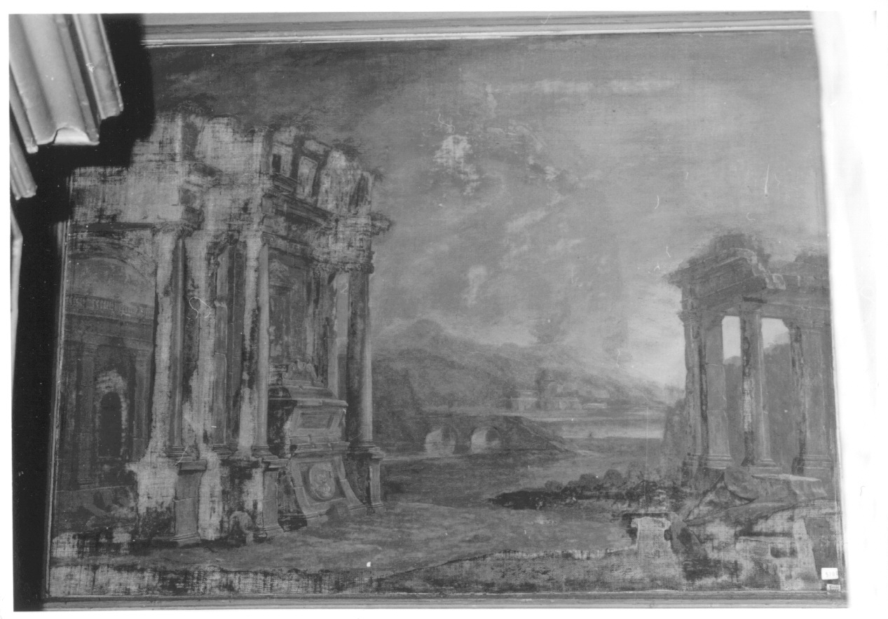 rovine architettoniche (sovrapporta, ciclo) di Gambone Giovanni Domenico (ultimo quarto sec. XVIII)