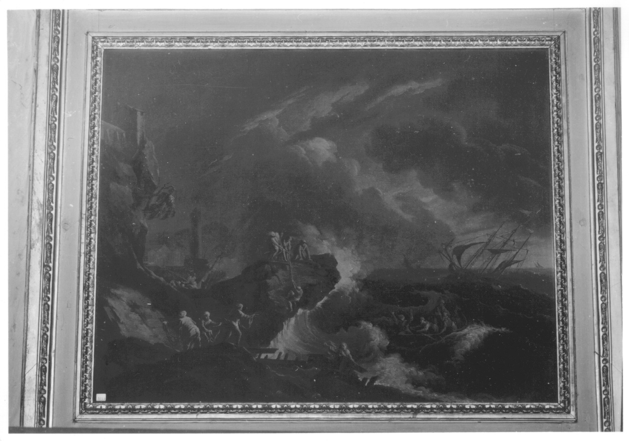 naufragio (sovrapporta, ciclo) di Antoniani Paolo Maria (ultimo quarto sec. XVIII)