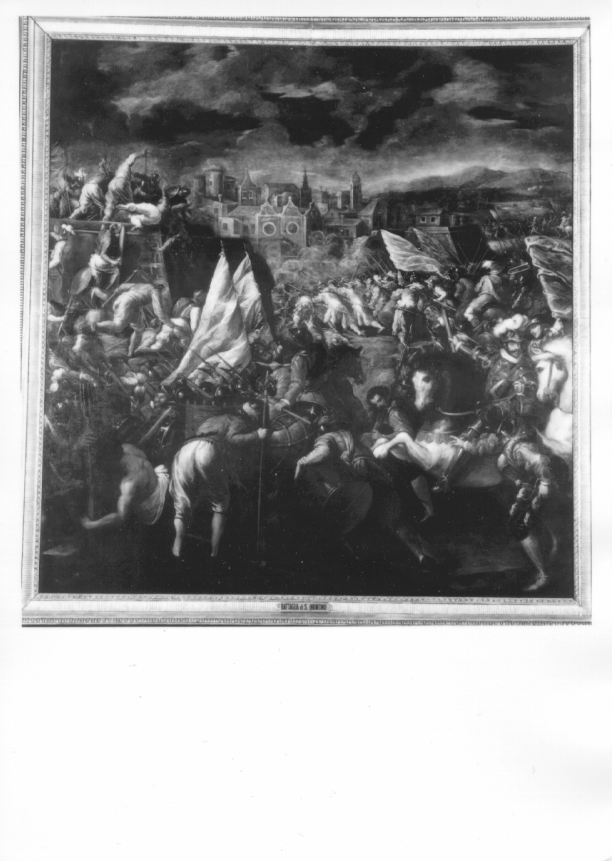 Battaglia di San Quintino, battaglia di San Quintino (dipinto, opera isolata) di Negretti Jacopo detto Palma il Giovane (ultimo quarto sec. XVI)