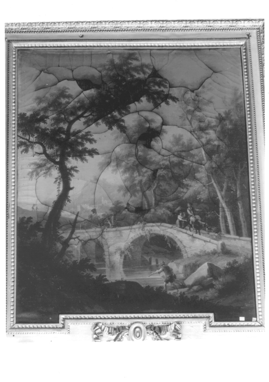 paesaggio con architetture (sovrapporta, ciclo) di Cignaroli Vittorio Amedeo (ultimo quarto sec. XVIII)