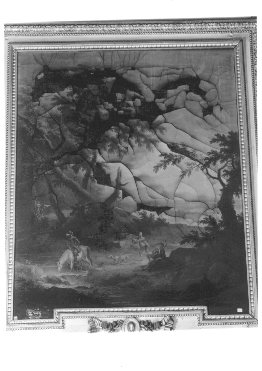 paesaggio con figure (sovrapporta, ciclo) di Cignaroli Vittorio Amedeo (ultimo quarto sec. XVIII)