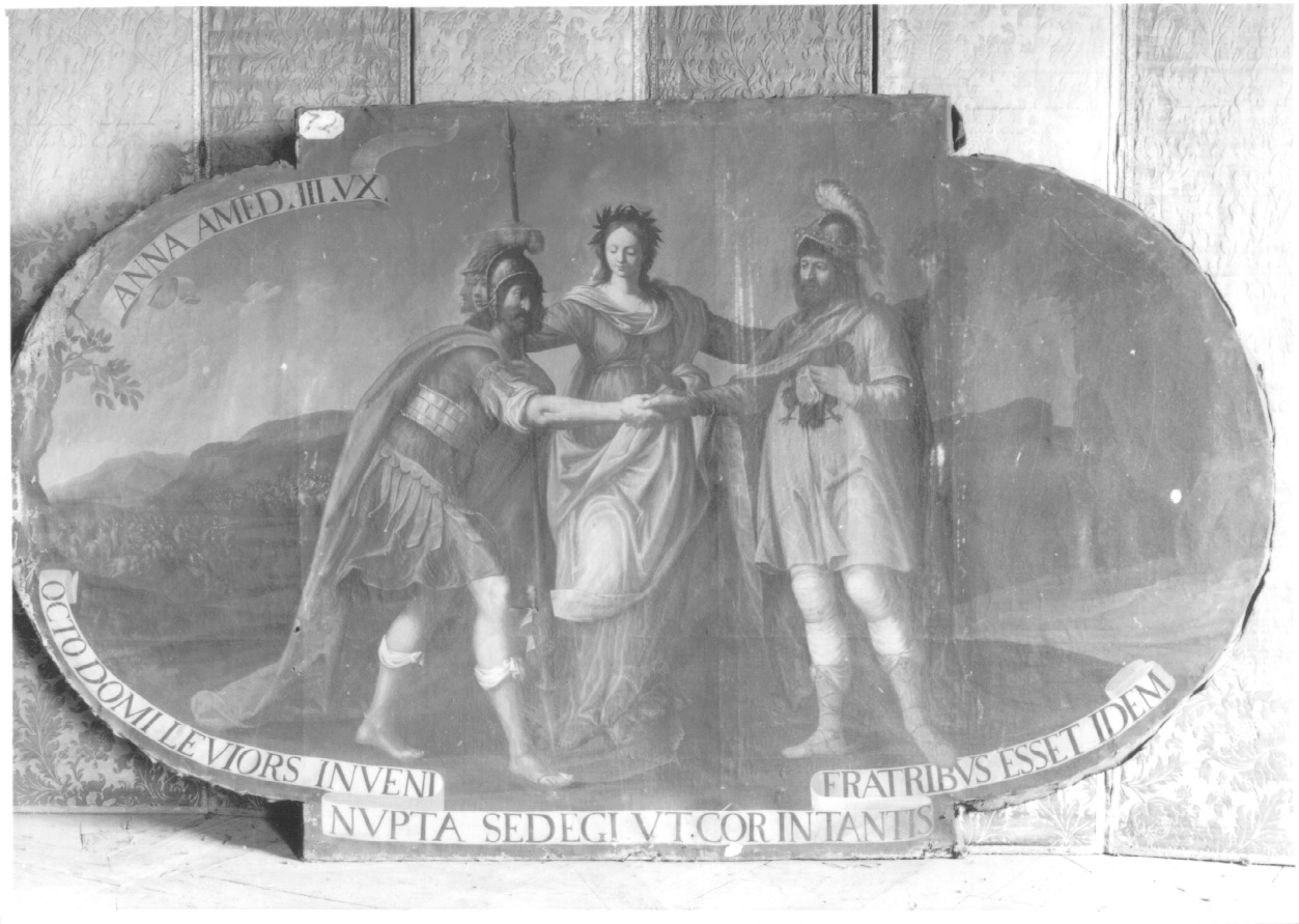 impresa gentilizia di Anna di Savoia (dipinto, ciclo) - ambito luganese (terzo quarto sec. XVII)
