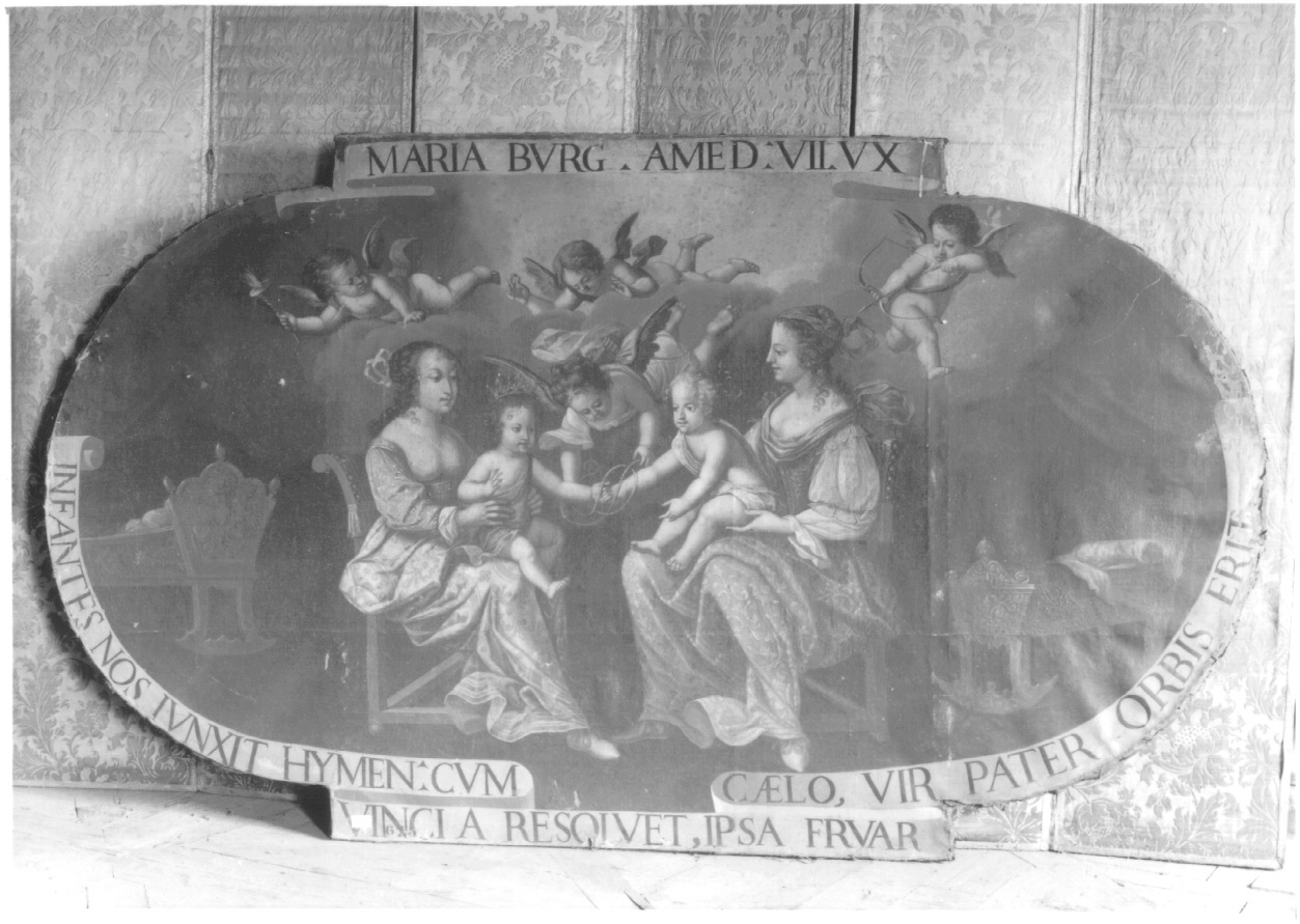 impresa gentilizia di Maria di Borgogna (dipinto, ciclo) - ambito luganese (terzo quarto sec. XVII)