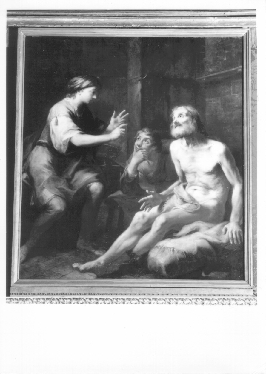 Giuseppe in carcere interpreta i sogni (sovrapporta, opera isolata) di Nogari Giuseppe (metà sec. XVIII)