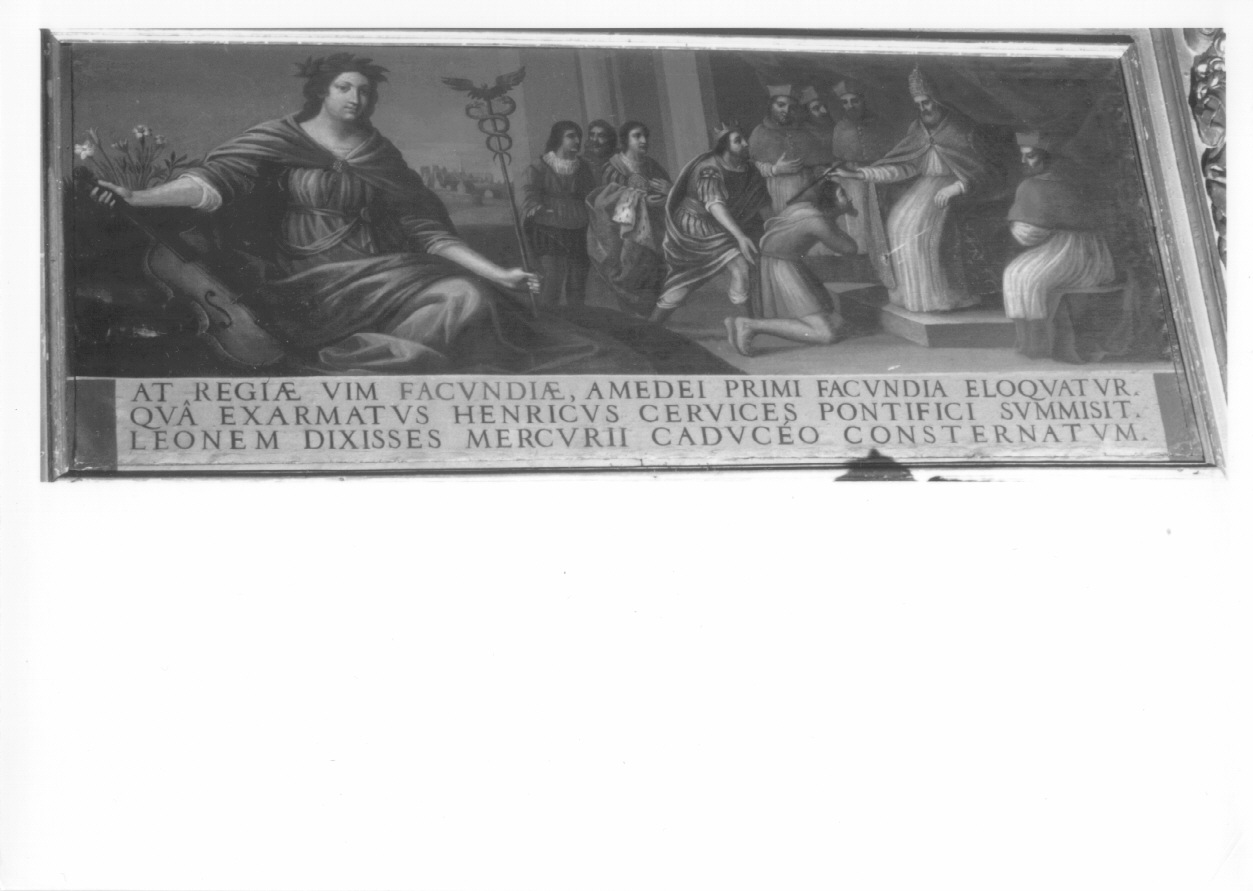 allegoria della facondia di Amedeo I di Savoia (dipinto, opera isolata) - ambito piemontese (terzo quarto sec. XVII)