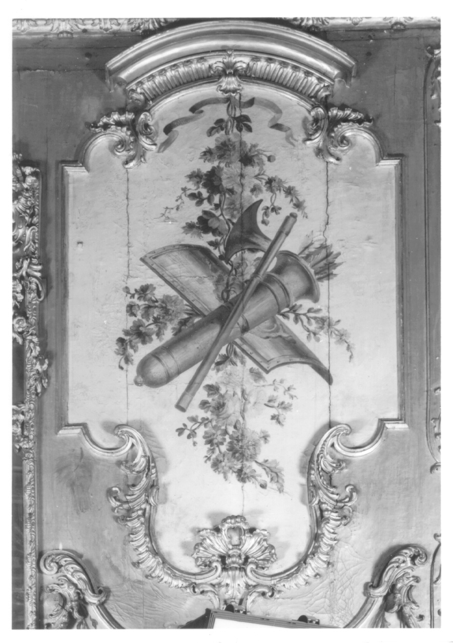 motivi decorativi floreali (dipinto, elemento d'insieme) di Beaumont Claudio Francesco (metà sec. XVIII)