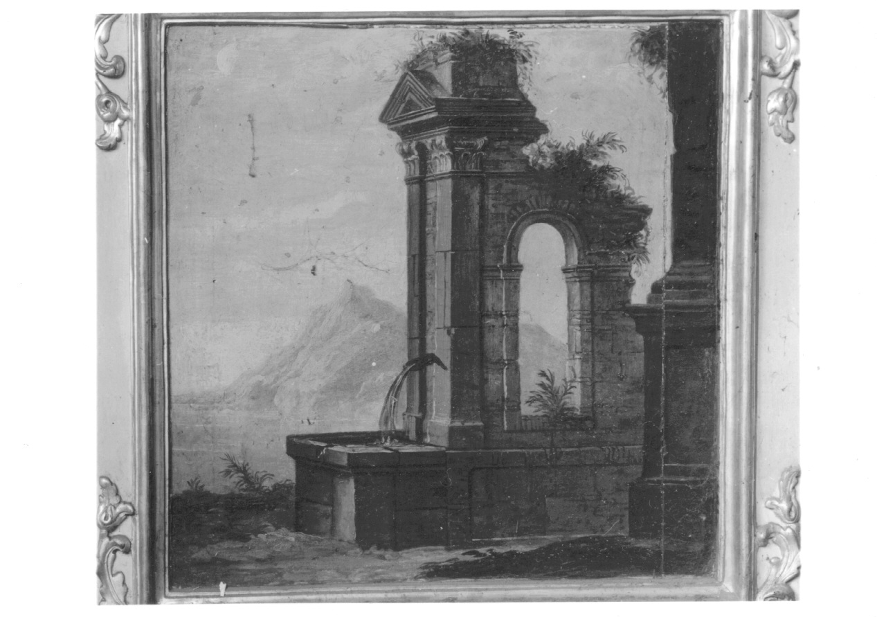 rovine architettoniche (dipinto, elemento d'insieme) di Gambone Giovanni Domenico, Bianchi Carlo Felice (secondo quarto sec. XVIII)