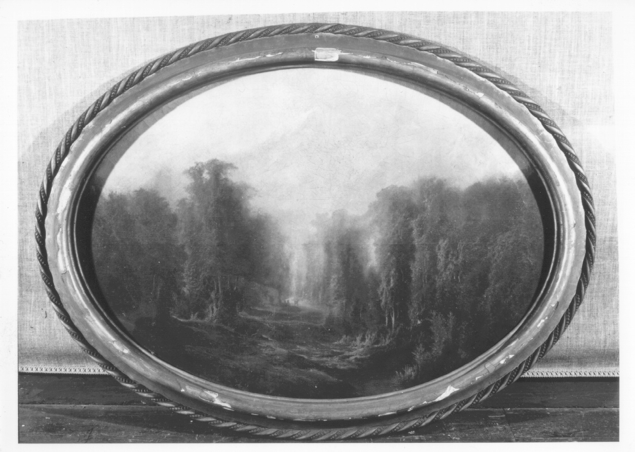 paesaggio con alberi (dipinto, opera isolata) - ambito piemontese (sec. XIX)