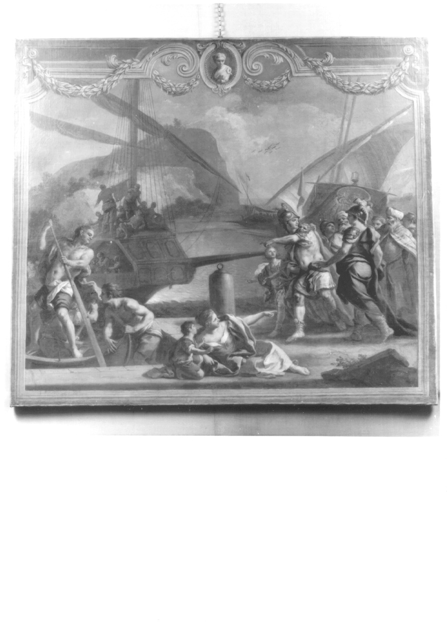 imbarco di Enea (dipinto, opera isolata) di De Mura Francesco (terzo quarto sec. XVIII)