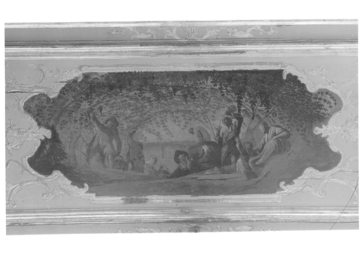scena campestre con figure (dipinto, opera isolata) di Olivero Pietro Domenico (secondo quarto sec. XVIII)