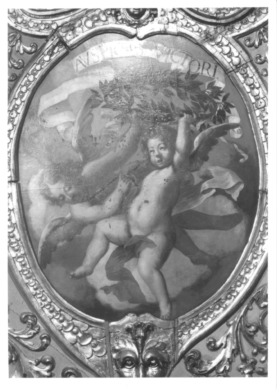 putti alati e ghirlande (dipinto, opera isolata) - ambito piemontese (terzo quarto sec. XVII)